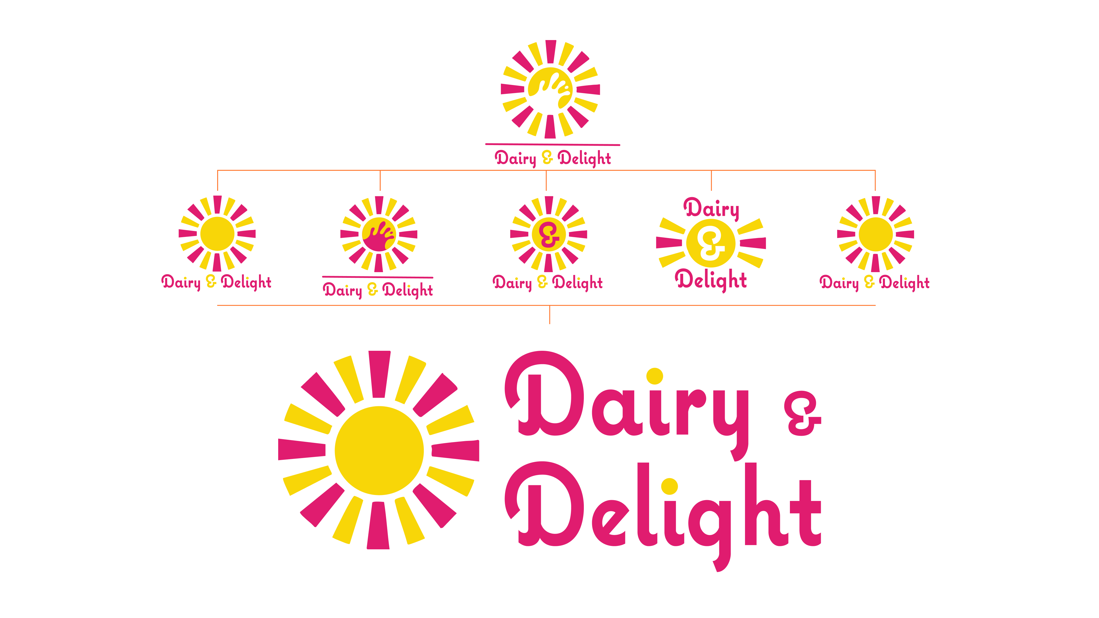Logo refinement tree — mark variants and final lockups.
